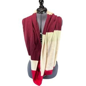 Kate Spade Colorblock Infinity Scarf Wool Mohair Wrap "All The Trimmings"